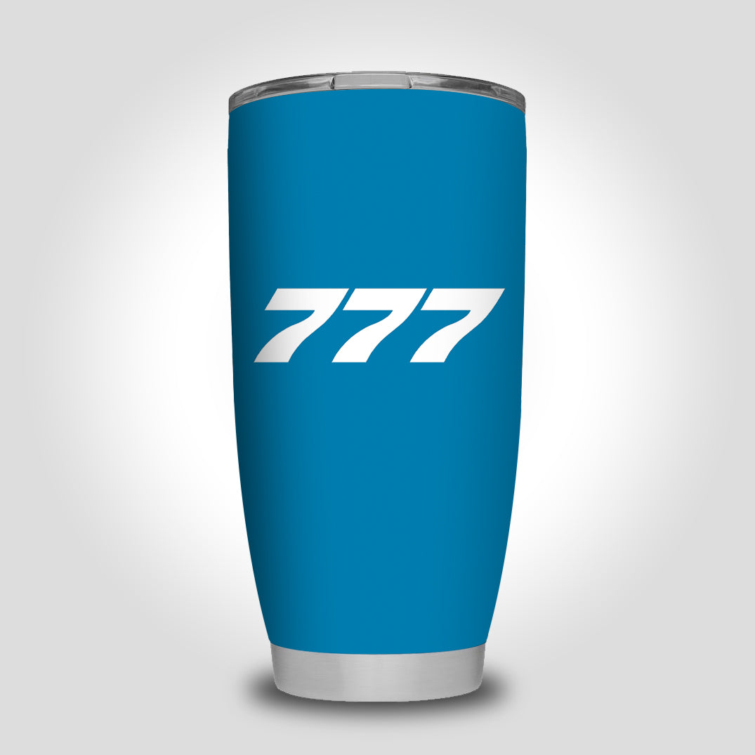 777 Flat Text Designed Tumbler Travel Mugs