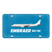 Thumbnail for The Embraer ERJ-190 Designed Metal (License) Plates