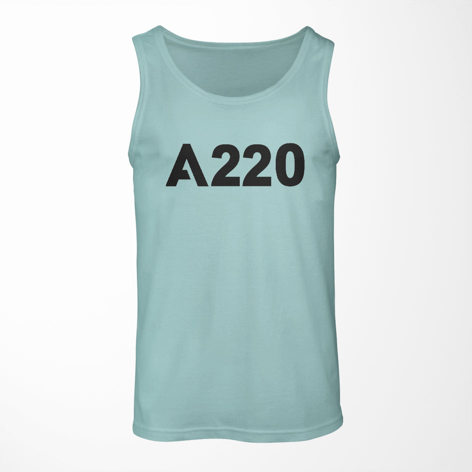 A220 Flat Text Designed Tank Tops