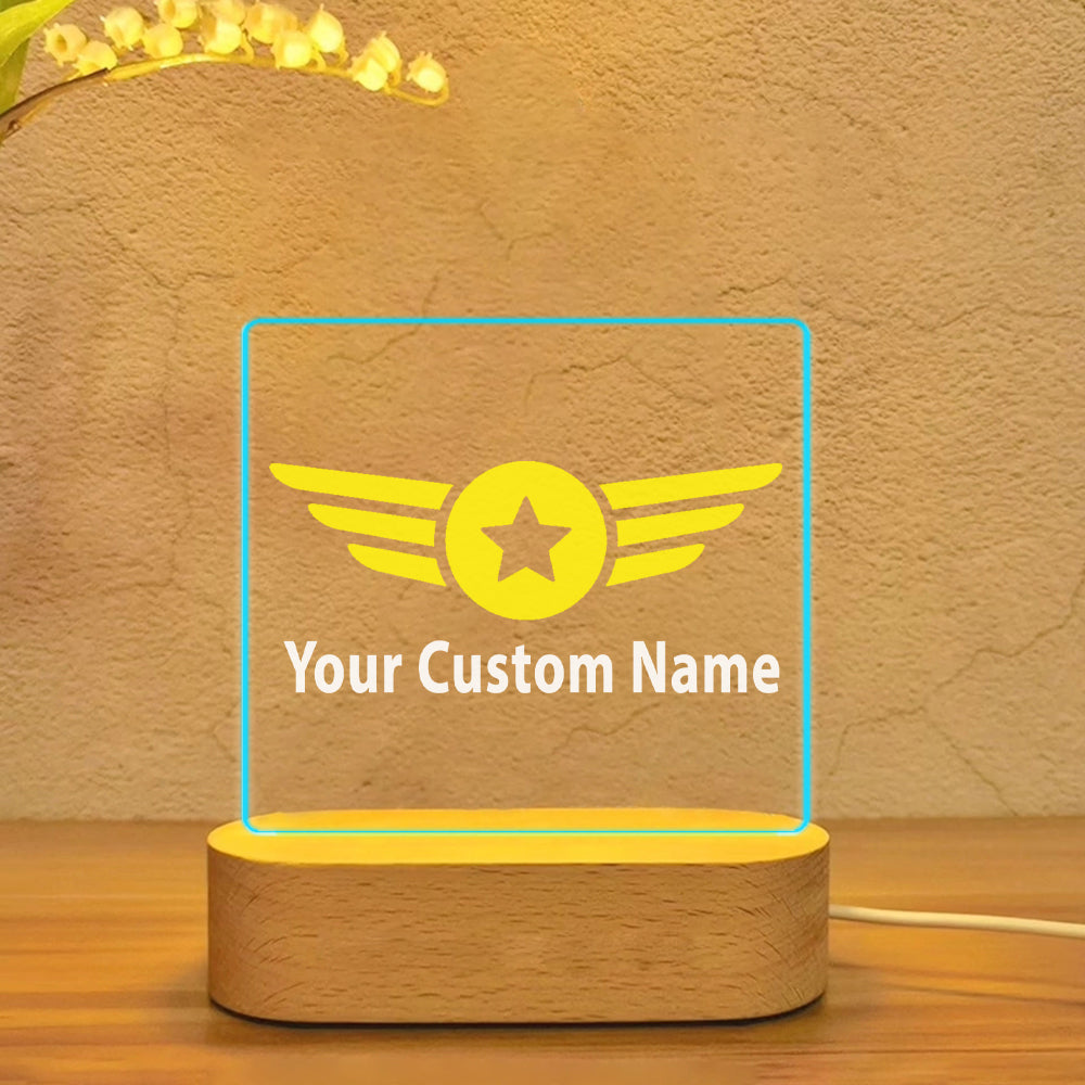 Custom Name (Badge 4) Designed Night Lamp