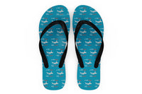Thumbnail for Let Your Dreams Take Flight Designed Slippers (Flip Flops)