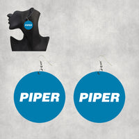 Thumbnail for Piper & Text Designed Wooden Drop Earrings