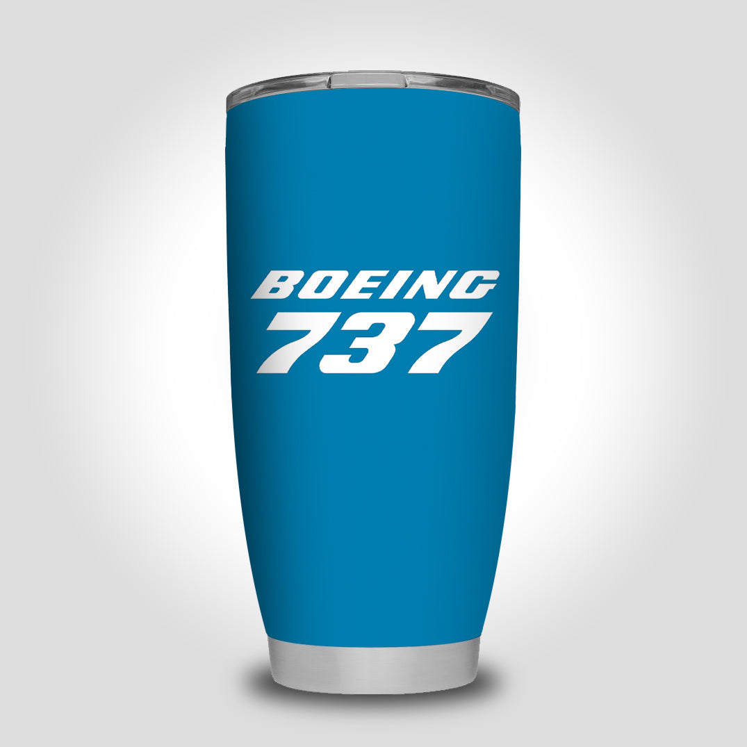 Boeing 737 & Text Designed Tumbler Travel Mugs