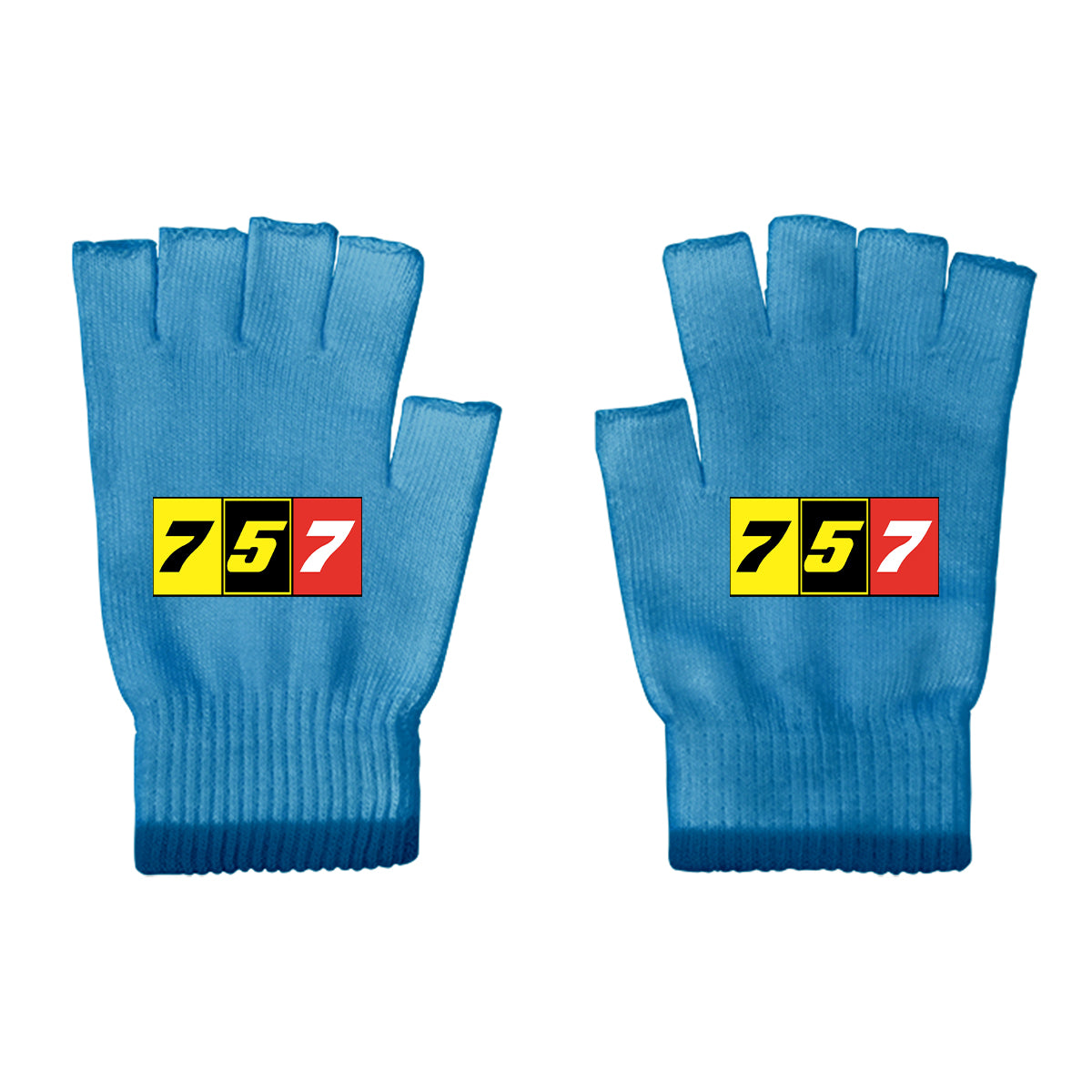 Flat Colourful 757 Designed Cut Gloves