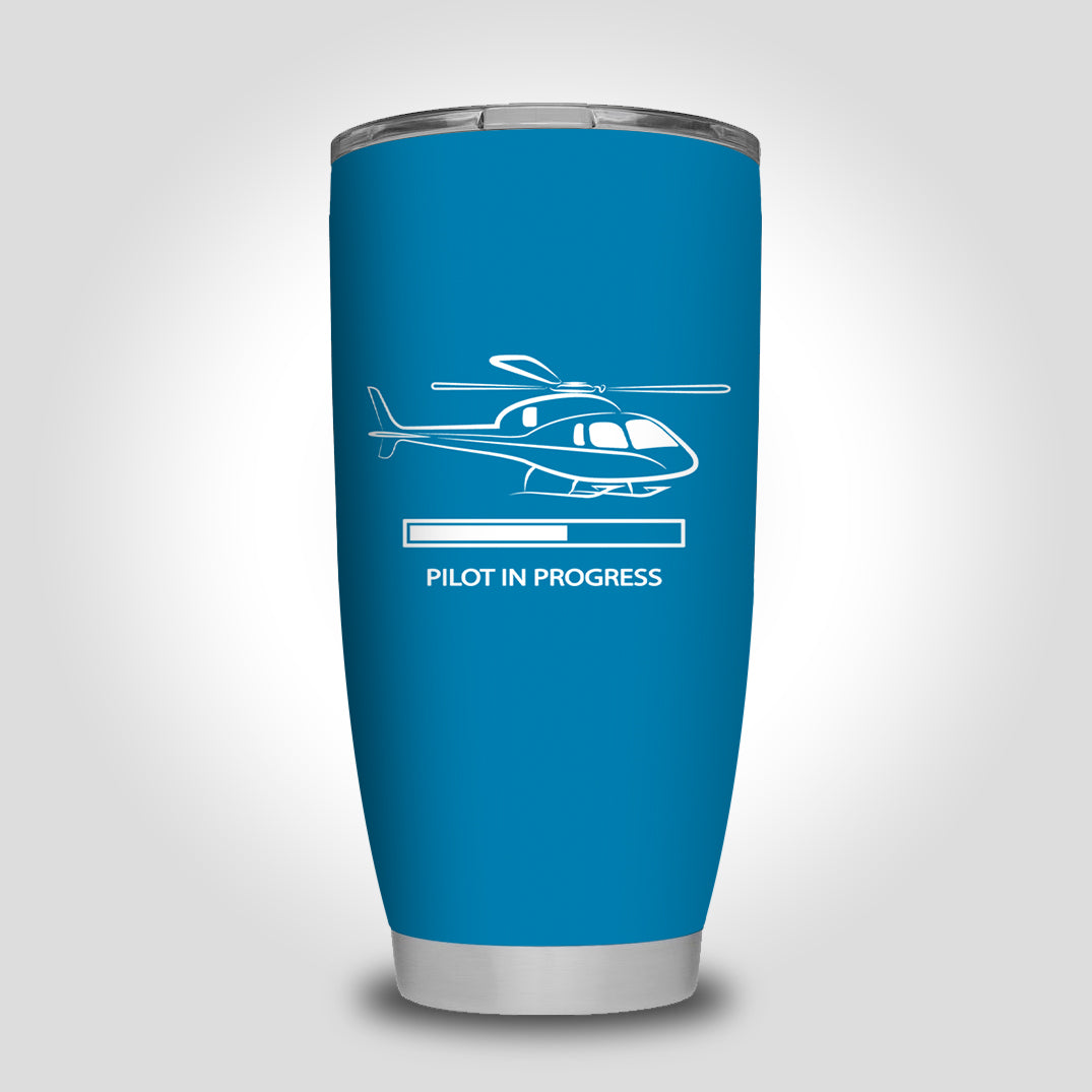 Pilot In Progress (Helicopter) Designed Tumbler Travel Mugs