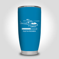 Thumbnail for Pilot In Progress (Helicopter) Designed Tumbler Travel Mugs
