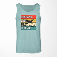 Thumbnail for Husband & Dad & Pilot & Legend Designed Tank Tops