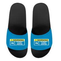 Thumbnail for Warning May Constantly Talk About Aviation Designed Sport Slippers