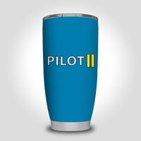 Thumbnail for Pilot & Stripes (2 Lines) Designed Tumbler Travel Mugs