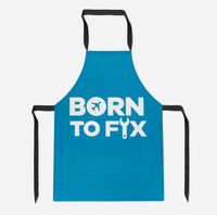 Thumbnail for Born To Fix Airplanes Designed Kitchen Aprons