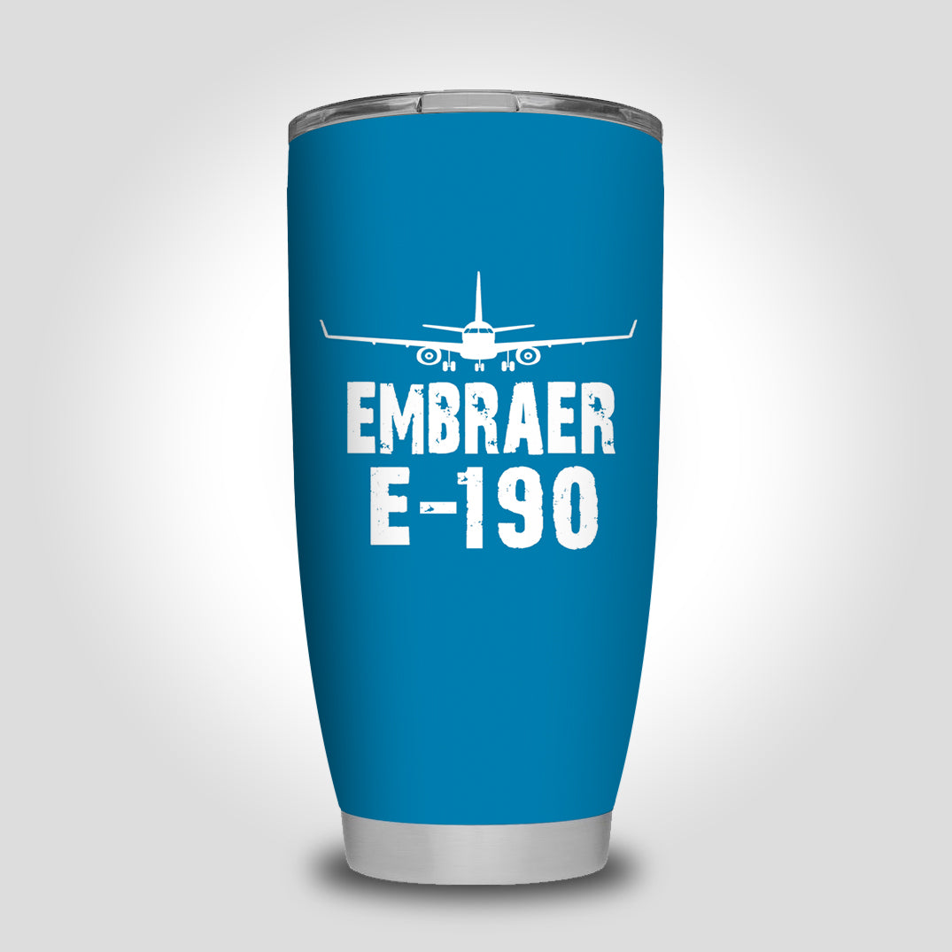 Embraer E-190 & Plane Designed Tumbler Travel Mugs
