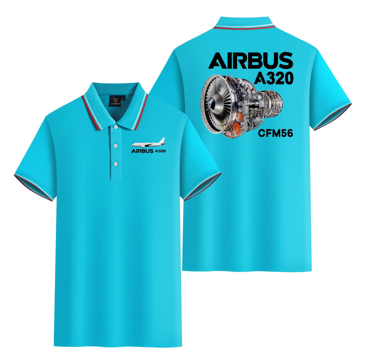 Airbus A320 & CFM56 Engine Designed Stylish Polo T-Shirts (Double-Side)