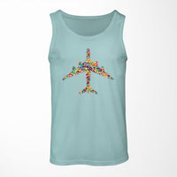 Thumbnail for Colourful Airplane Designed Tank Tops