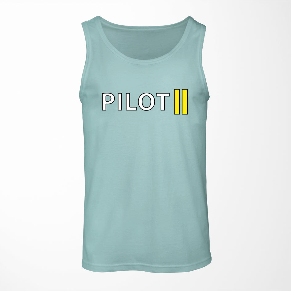 Pilot & Stripes (2 Lines) Designed Tank Tops