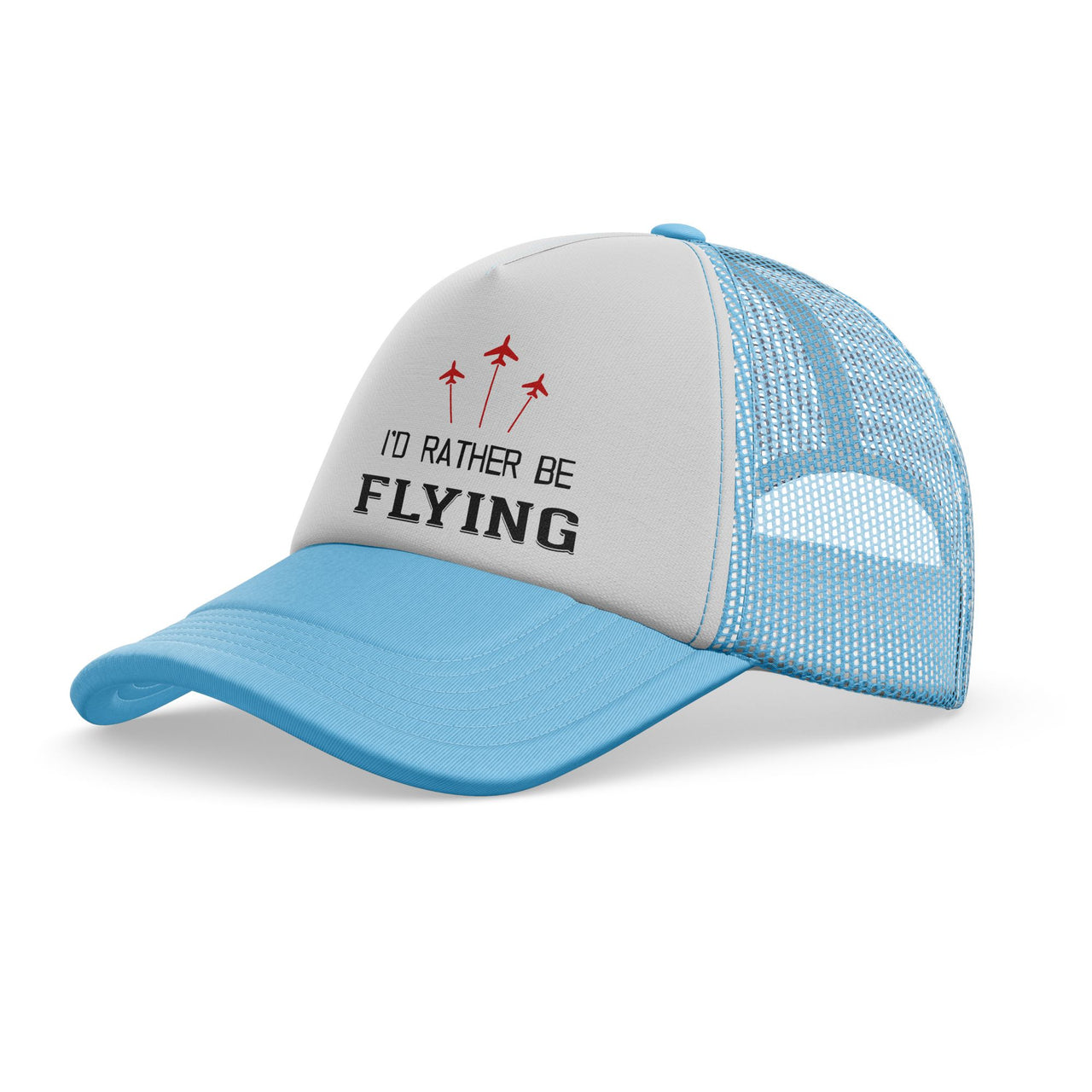 I'D Rather Be Flying Designed Trucker Caps & Hats