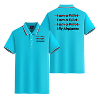 Thumbnail for I Fly Airplanes Designed Stylish Polo T-Shirts (Double-Side)