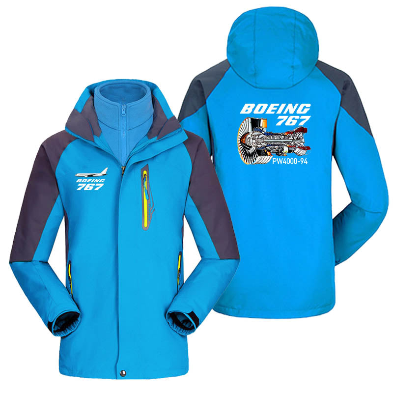 Boeing 767 Engine (PW4000-94) Designed Thick Skiing Jackets