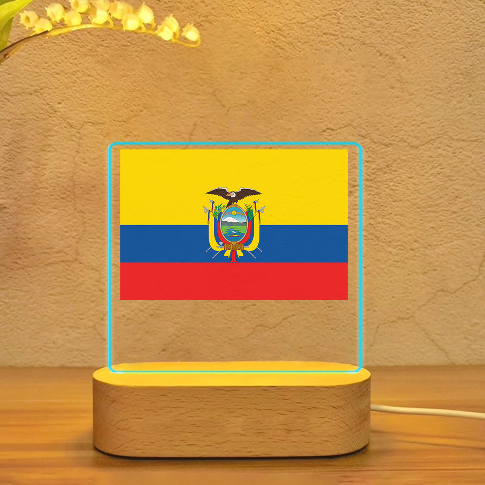 Ecuador Flag Designed Night Lamp