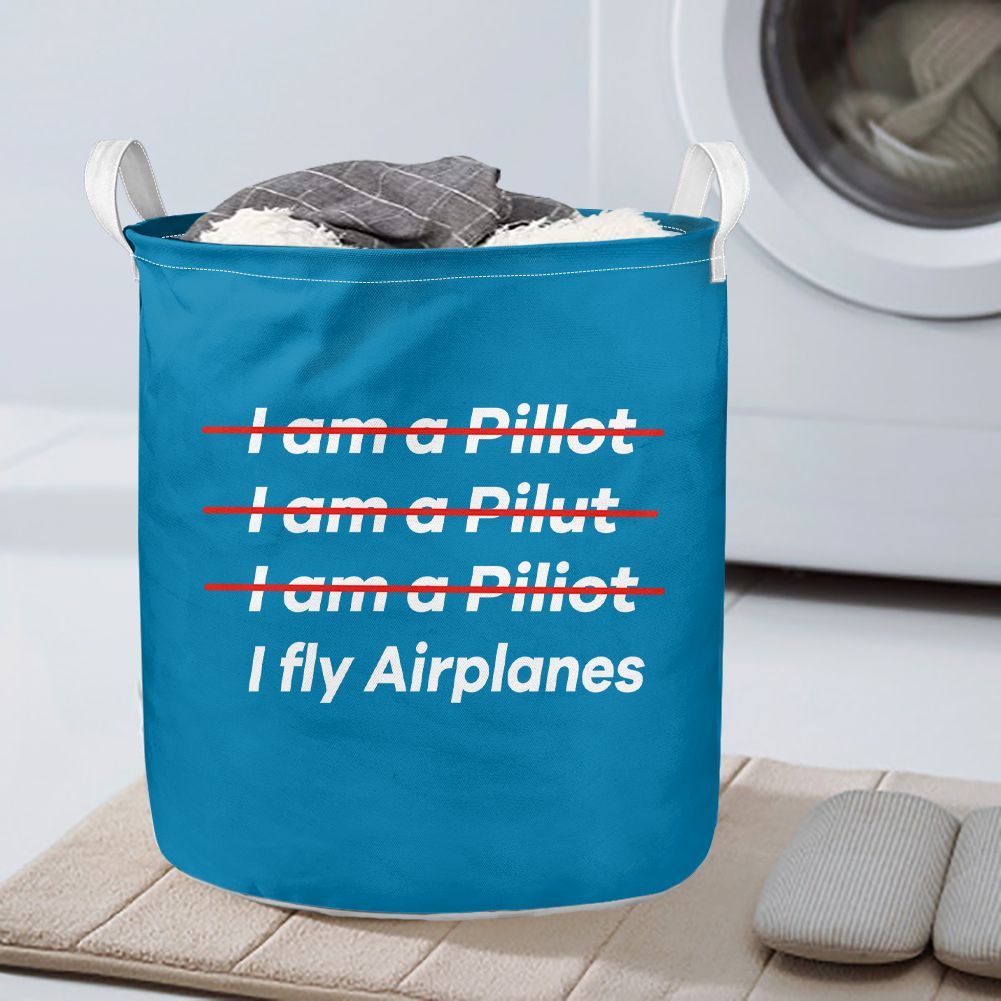 I Fly Airplanes Designed Laundry Baskets