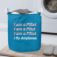 Thumbnail for I Fly Airplanes Designed Laundry Baskets