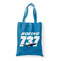 Thumbnail for Super Boeing 737+Text Designed Tote Bags