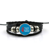 Thumbnail for Trust Me I'm an Air Traffic Controller Designed Leather Bracelets
