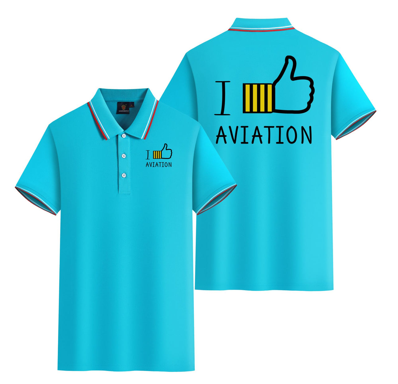 I Like Aviation Designed Stylish Polo T-Shirts (Double-Side)