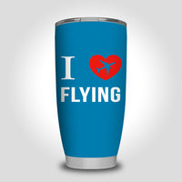 Thumbnail for I Love Flying Designed Tumbler Travel Mugs