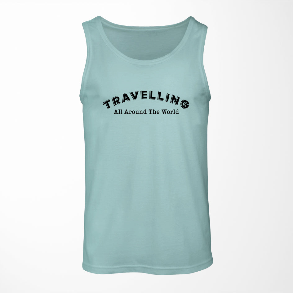 Travelling All Around The World Designed Tank Tops