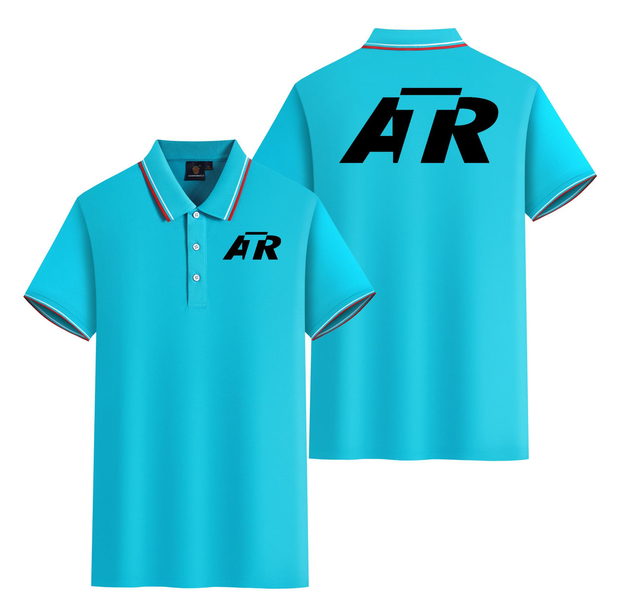 ATR & Text Designed Stylish Polo T-Shirts (Double-Side)