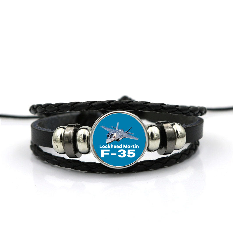 The Lockheed Martin F35 Designed Leather Bracelets
