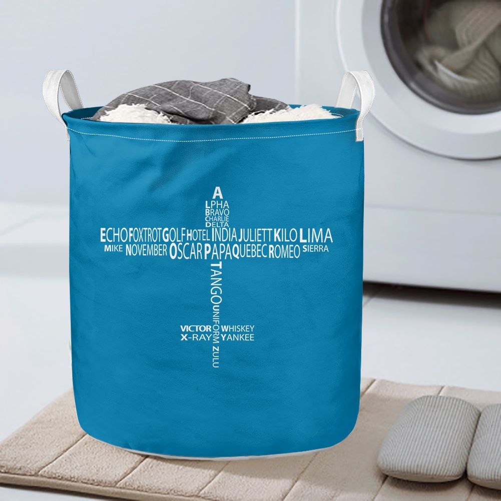 Propeller Shape Aviation Alphabet Designed Laundry Baskets
