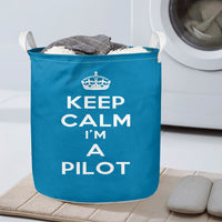 Thumbnail for Keep Calm I'm a Pilot Designed Laundry Baskets
