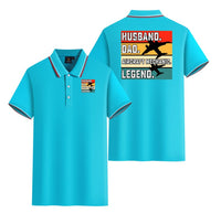 Thumbnail for Husband & Dad & Aircraft Mechanic & Legend Designed Stylish Polo T-Shirts (Double-Side)