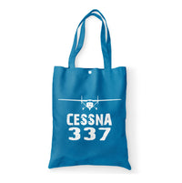 Thumbnail for Cessna 337 & Plane Designed Tote Bags