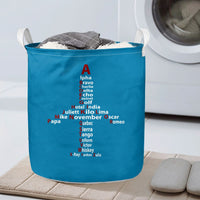 Thumbnail for Airplane Shape Aviation Alphabet Designed Laundry Baskets