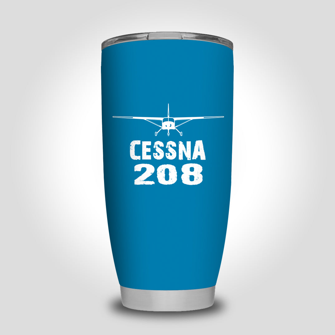 Cessna 208 & Plane Designed Tumbler Travel Mugs