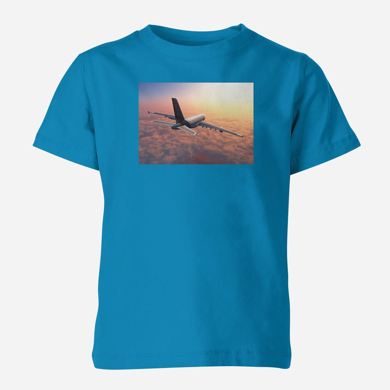 Super Cruising Airbus A380 over Clouds Designed Children T-Shirts