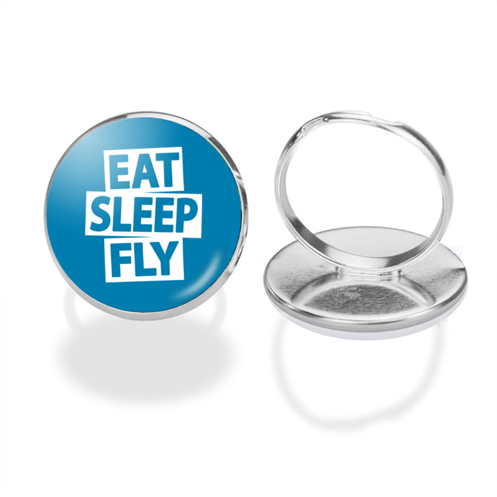 Eat Sleep Fly Designed Rings