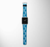 Thumbnail for A320 Flat Text Designed Leather Apple Watch Straps