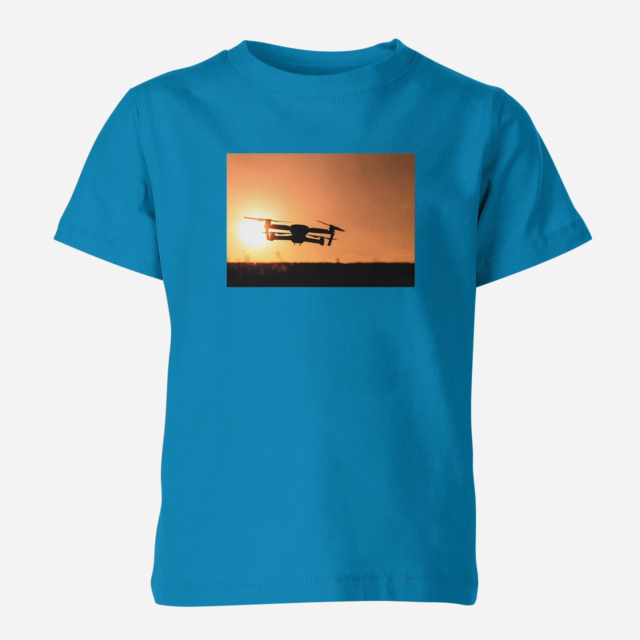 Amazing Drone in Sunset Designed Children T-Shirts