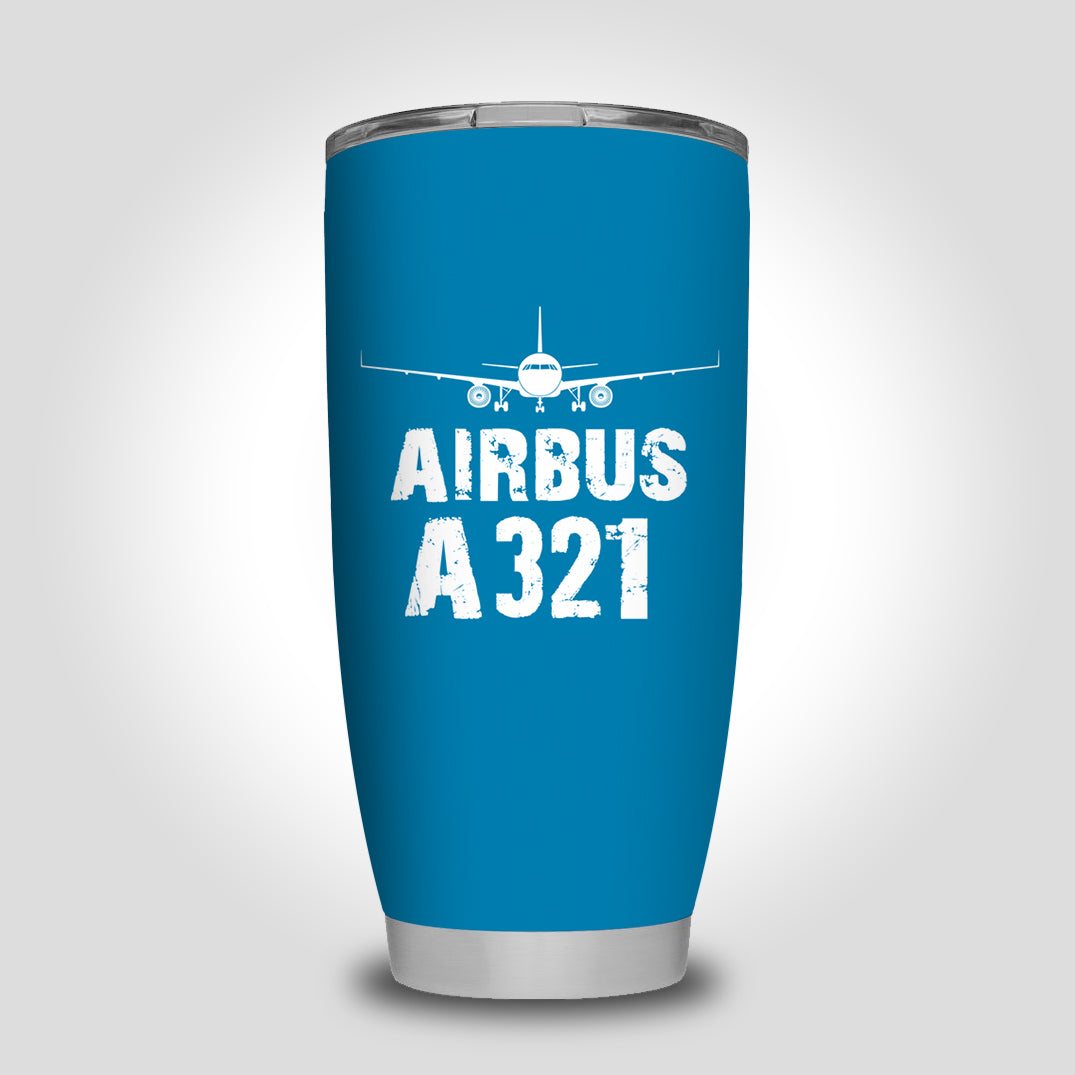 Airbus A321 & Plane Designed Tumbler Travel Mugs