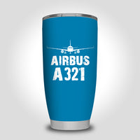 Thumbnail for Airbus A321 & Plane Designed Tumbler Travel Mugs
