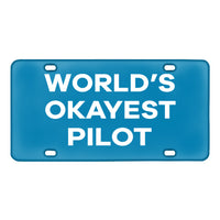 Thumbnail for World's Okayest Pilot Designed Metal (License) Plates