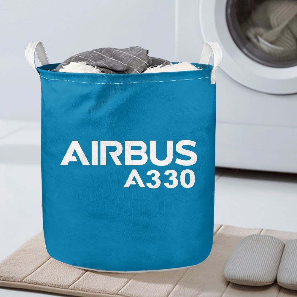 Airbus A330 & Text Designed Laundry Baskets