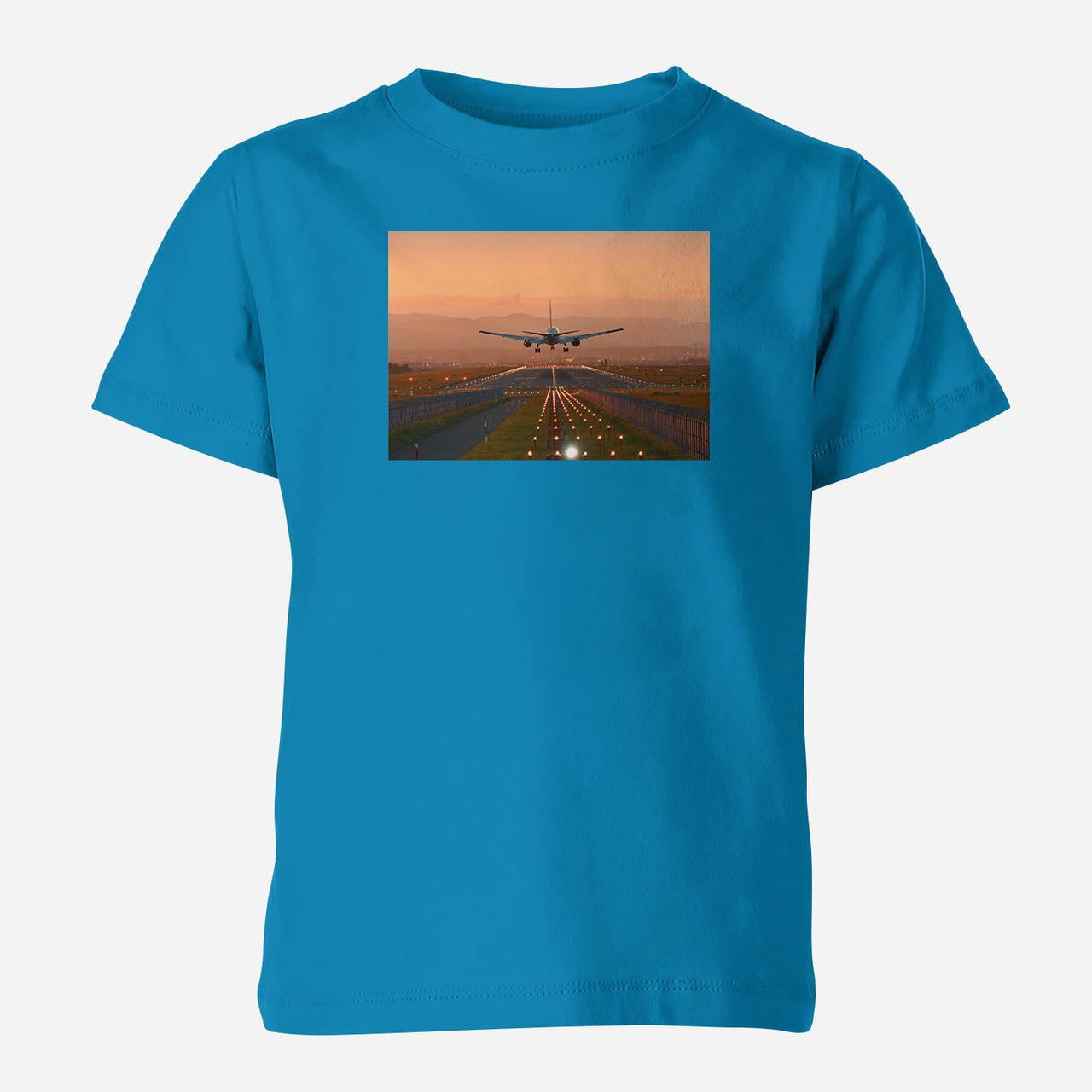 Super Cool Landing During Sunset Designed Children T-Shirts
