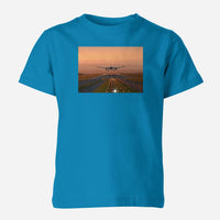 Thumbnail for Super Cool Landing During Sunset Designed Children T-Shirts