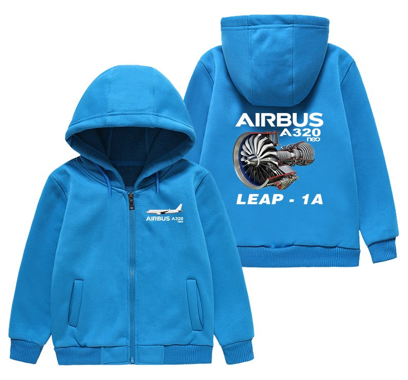 Airbus A320neo & Leap 1A Designed "CHILDREN" Zipped Hoodies