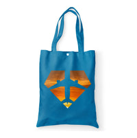 Thumbnail for Supermen of The Skies (Sunset) Designed Tote Bags