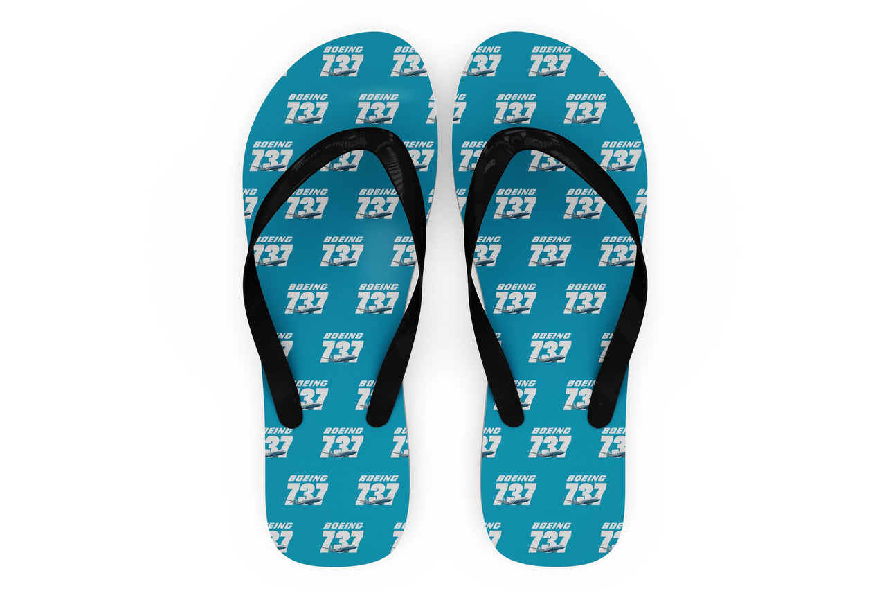 Super Boeing 737+Text Designed Slippers (Flip Flops)
